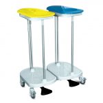 TORINOMED - CARRELLO BIANCHERIA - 2 sacchi Carrelli da biancheria con apertura a pedale.