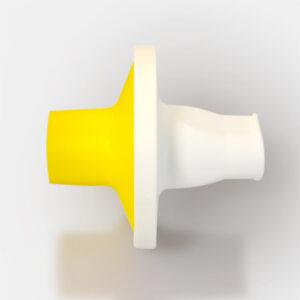 Filtro antibatterico antivirale 83 B con Boccaglio integrato per spirometri MIR - GIALLO - Conf. 100 pz. - immagine 3