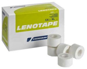 Torinomed - Cerotto sportivo anelastico Lenotape, 100% cotone, latex free, cm 3,8 x 10 mt. Conf. 32 pz. (€.2,70 cad.)