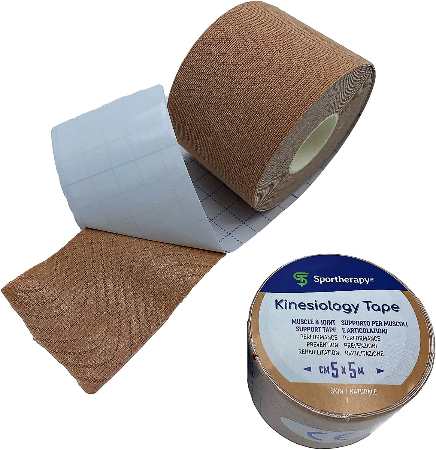 Torinomed – SPORTHERAPY KINESIOLOGY TAPE  5 cm. x 5 mt. – colore NATURALE