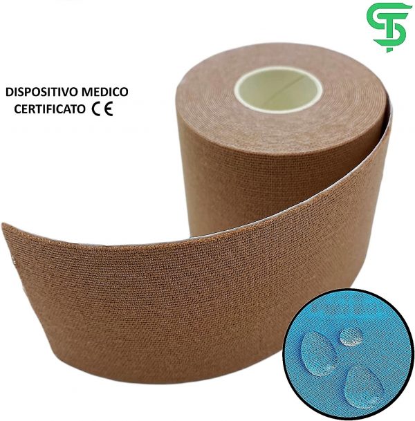 Torinomed - SPORTHERAPY KINESIOLOGY TAPE  5 cm. x 5 mt. - colore NATURALE