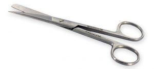Torinomed - Forbici chirurgiche rette in acciaio inox - punte alterne - 20 cm.