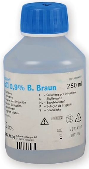 Torinomed - SOLUZIONE SALINA STERILE B-BRAUN ECOTAINER - 250 ml. non iniettabile con tappo richiudibile, cf. 12 pz, 250 ml.