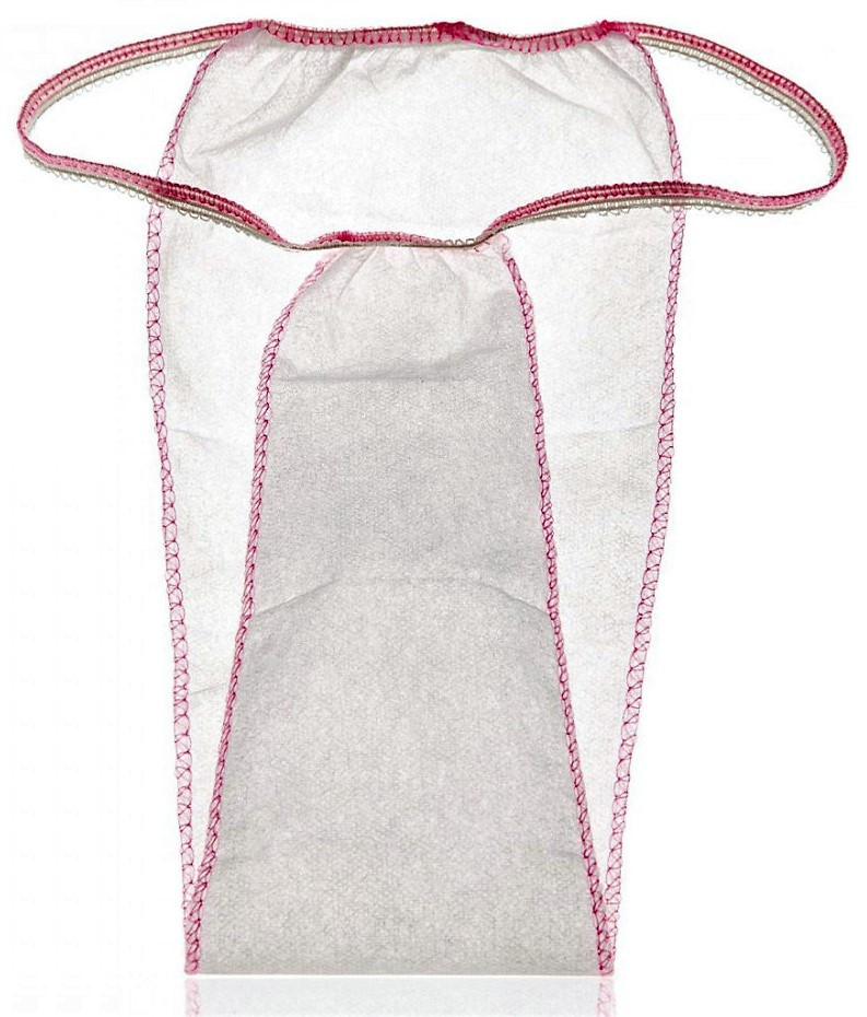 Torinomed – Tanga TNT donna monouso con elastico – colore bianco – taglia unica – confezione singola – busta da 100 pz.