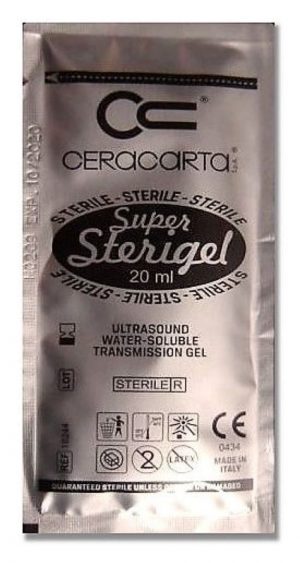 Torinimed - Gel ultrasuoni in bustina sterile 20 ml. SUPER STERIGEL trasparente - confezione da 48 pezzi