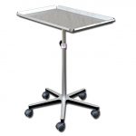 TORINOMED - TAVOLO MAYO piantana 5 ruote Vassoio acciaio inox, piantana 5 ruote (Ø 50 mm).