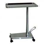 TORINOMED - TAVOLO MAYO - piantana inox e pompa Vassoio acciaio inox estraibile, piantana acciaio inox AISI 304 con 4 ruote (50 mm).