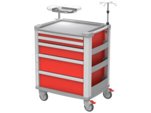 Carrello emergenza MEDI KART - rosso - immagine 5