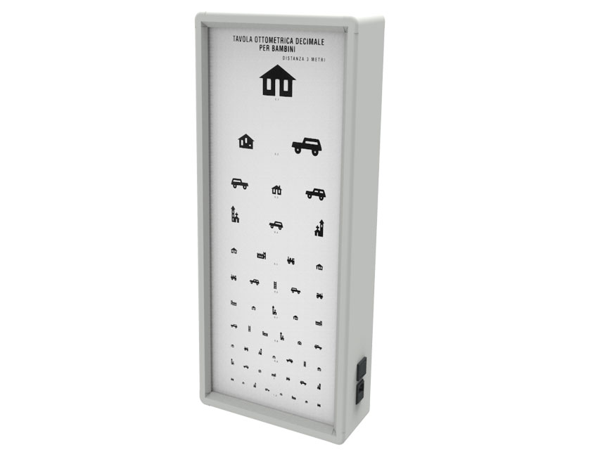 Ottotipo Luminoso Pediatrico - Modello ODL 6604 Per Visite Oculistiche, 3 Metri Di Distanza - Foto 6